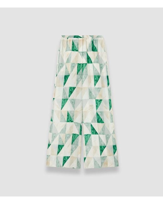 Joseph Green Thoresby Marble Print Silk Trousers