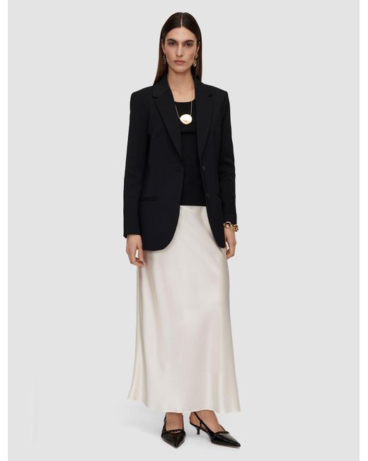 Jupe Isaak Long En Satin De Soie Joseph en coloris Black