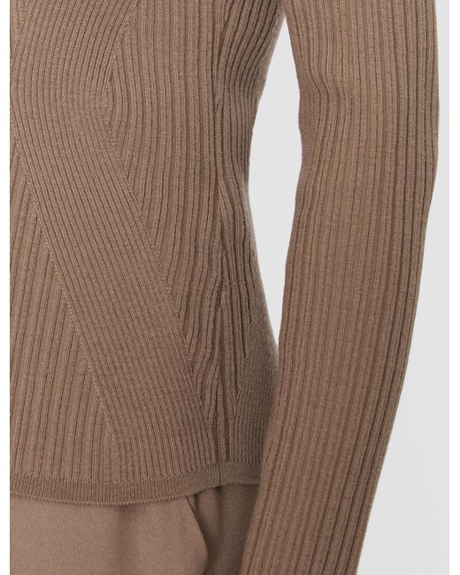 Joseph Natural Luz Merino Wool Rib Top