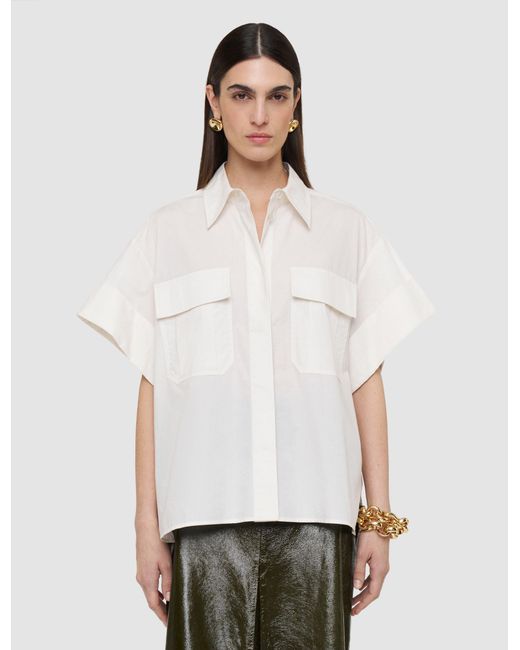 Joseph White Justo Cotton Poplin Shirt