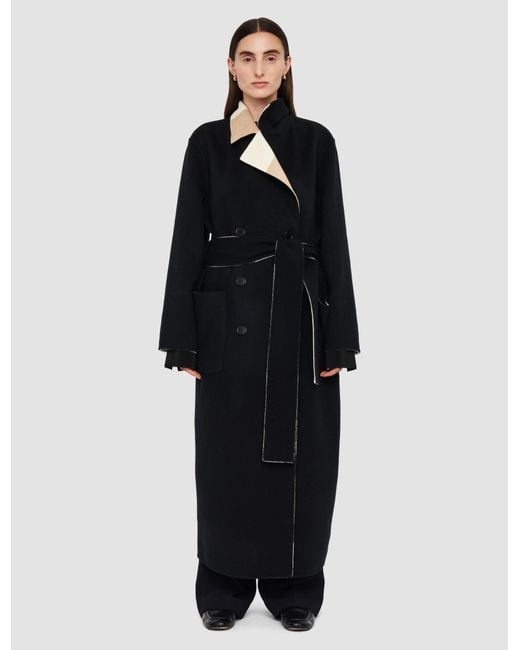 Joseph White Merton Reversible Check Wool Coat