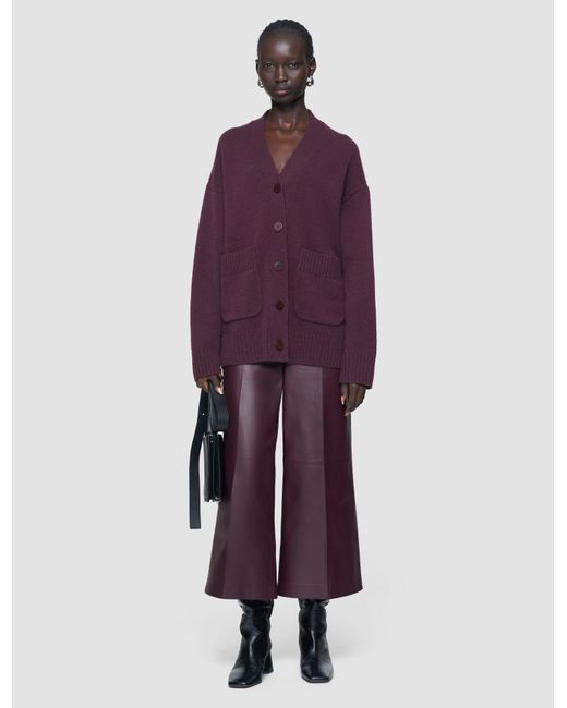 Joseph Purple Luxe Cashmere Cardigan
