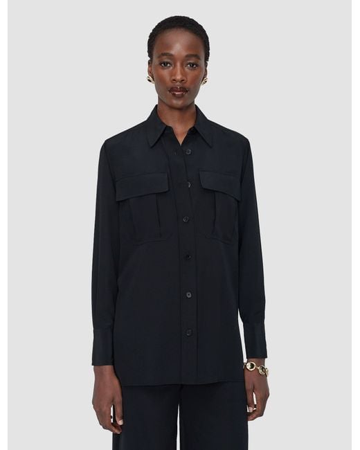 Chemise Yas En Soie Crêpe De Chine Joseph en coloris Black