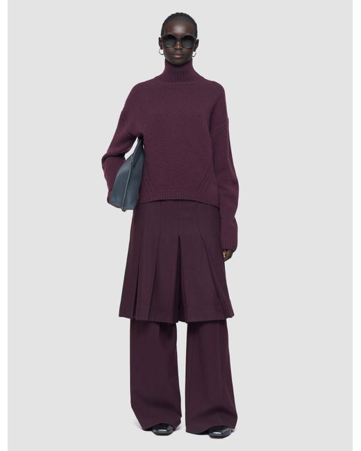 Joseph Purple Luxe Cashmere High Neck Jumper