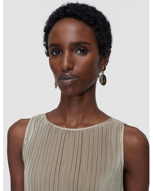 Joseph Natural Rida Pleated Satin Dress