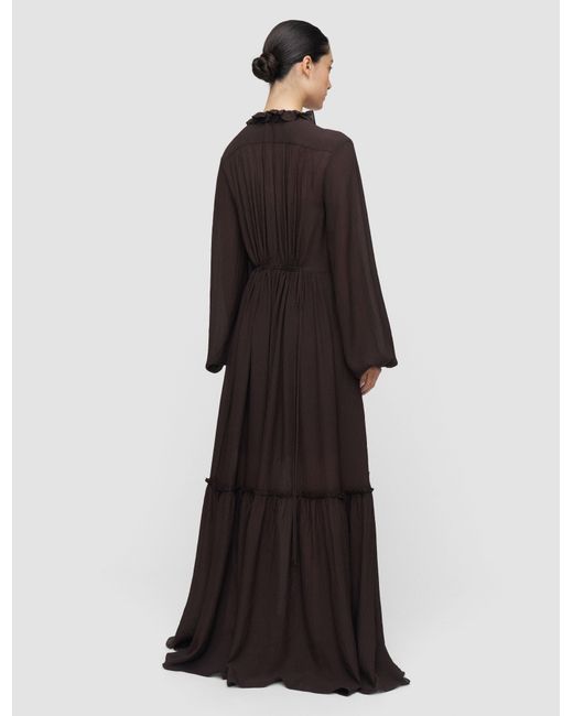 Robe Lotus En Soie Texturée Joseph en coloris Brown