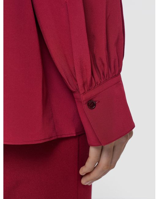 Joseph Red Blondel Crepe De Chine Silk Blouse