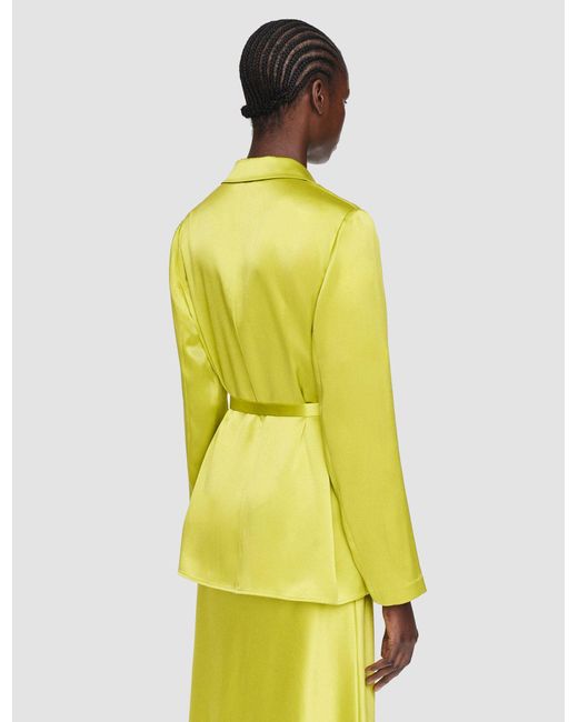Veste Joubert en satin de soie Joseph en coloris Yellow