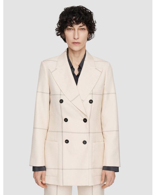 Joseph Natural Wool Tartan Leandre Jacket