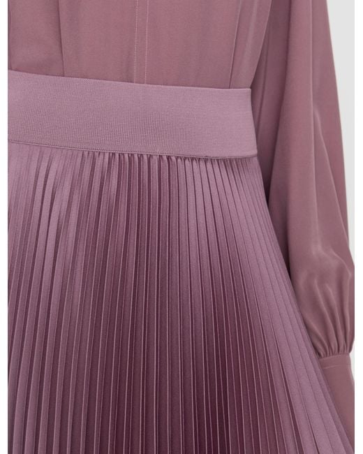 Jupe Ade En Maille Plissée Joseph en coloris Purple