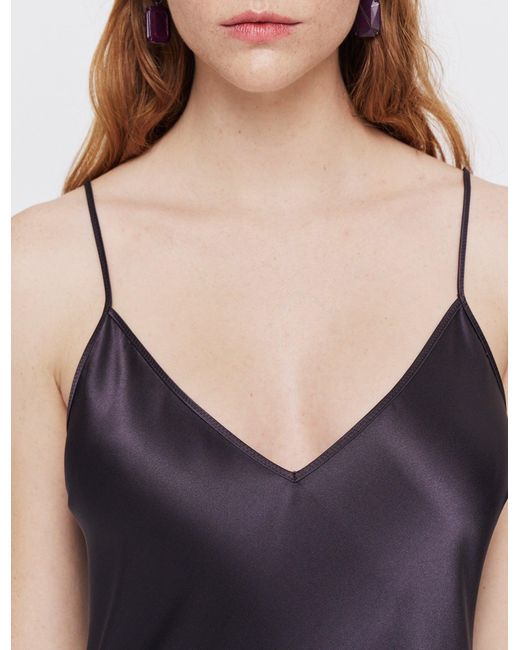 Robe Clea En Satin De Soie Joseph en coloris Purple