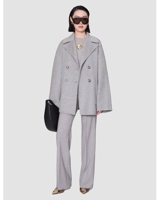 Joseph Gray Flavia Double Face Cashmere Coat