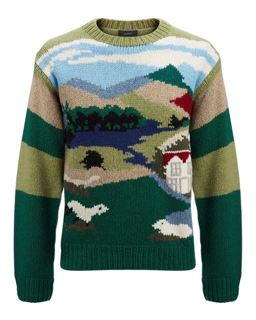 Joseph Green Landscape Handknit Sweater for men