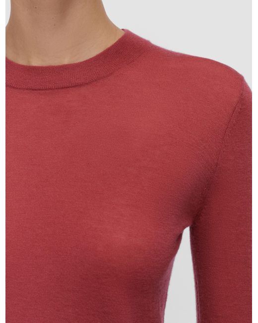 Joseph Red Cashair Round Neck Jumper