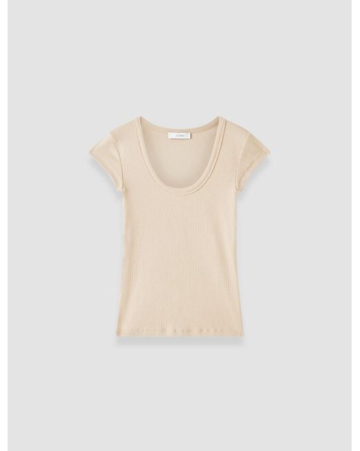 Joseph Natural Saba Cotton Rib Top