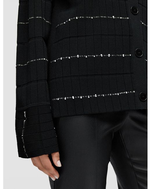 Joseph Blue Fragmented Stripes Cardigan