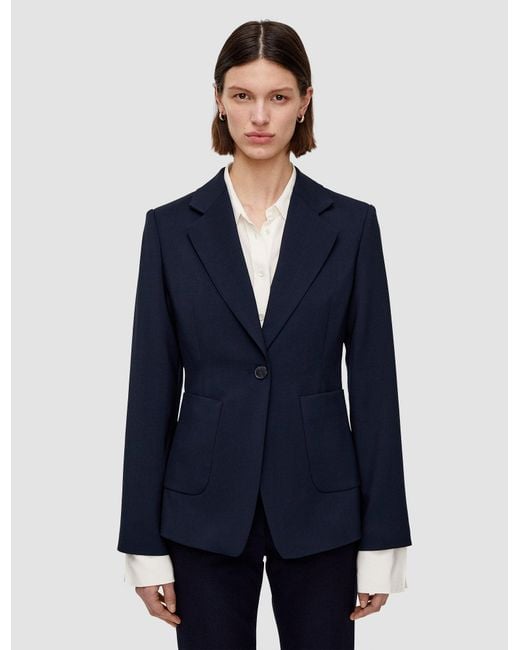 Joseph Blue Glenview Tailoring Wool Stretch Jacket