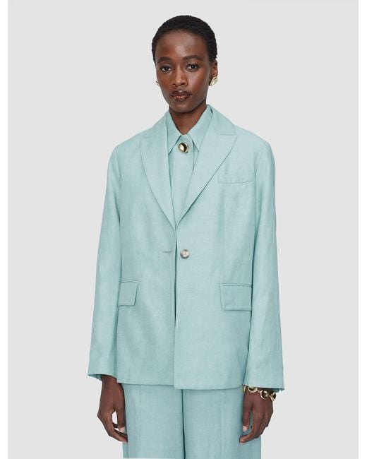 Veste Rochd En Lin Mélangé Joseph en coloris Blue