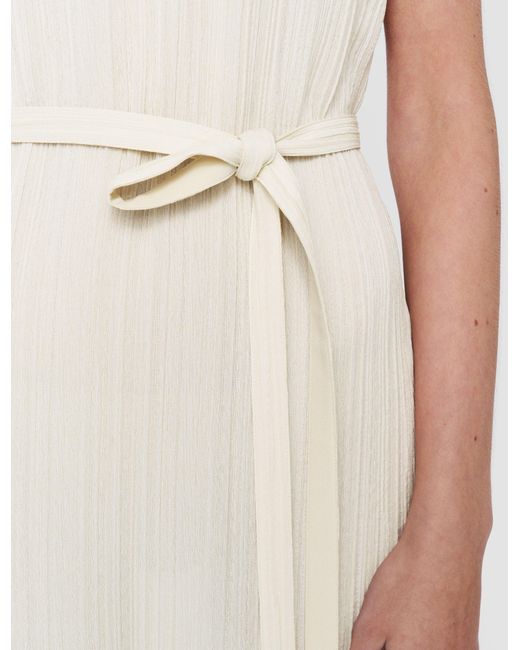 Joseph White Garnier Pleat Jacquard Dress
