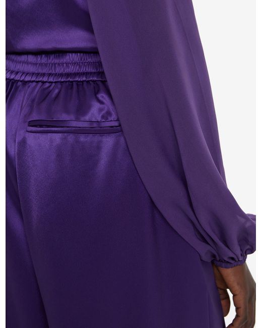 Joseph Purple Dijon Double Satin Trousers