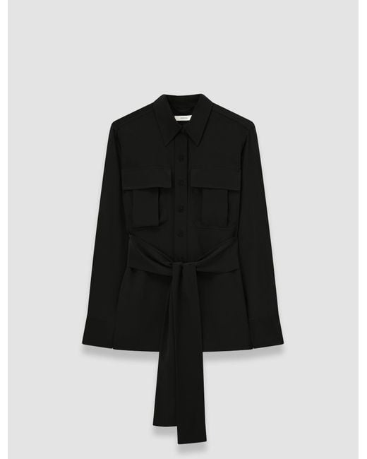 Joseph Black Yas Crepe De Soie Silk Shirt