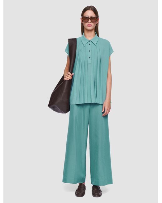 Joseph Blue Antin Airy Plissé Blouse