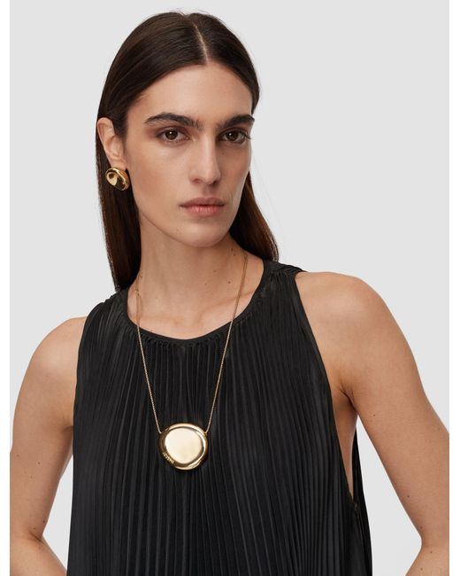 Robe Chenes En Soie Mélangée Plissée Joseph en coloris Black