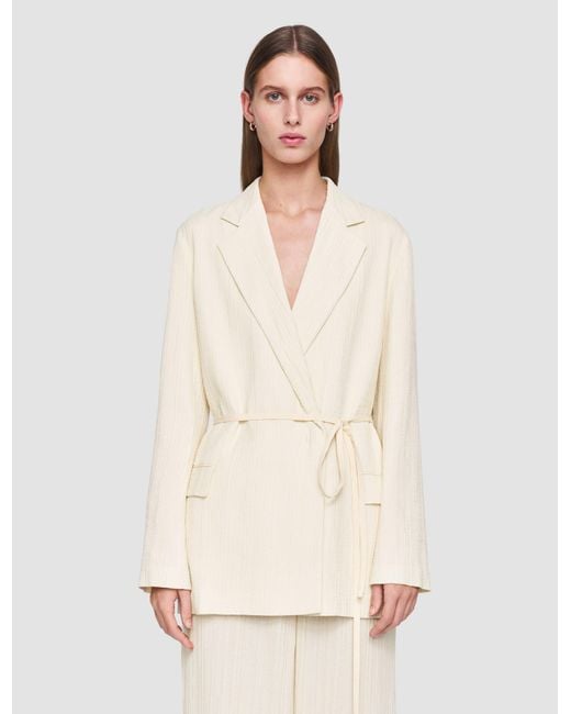 Joseph Natural Amelot Pleat Jacquard Jacket