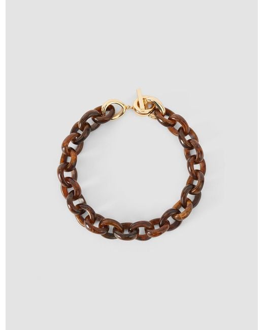 Joseph Black Bean Link Resin Necklace