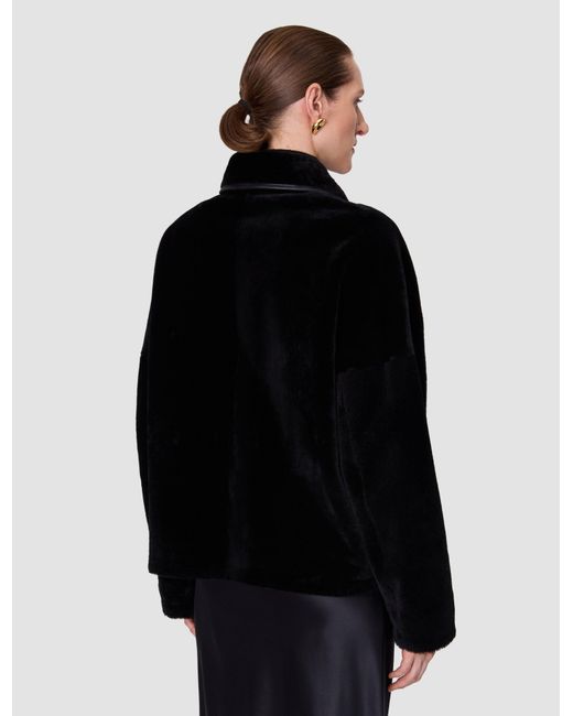 Joseph Black Kyro Reversible Soft Shearling Jacket