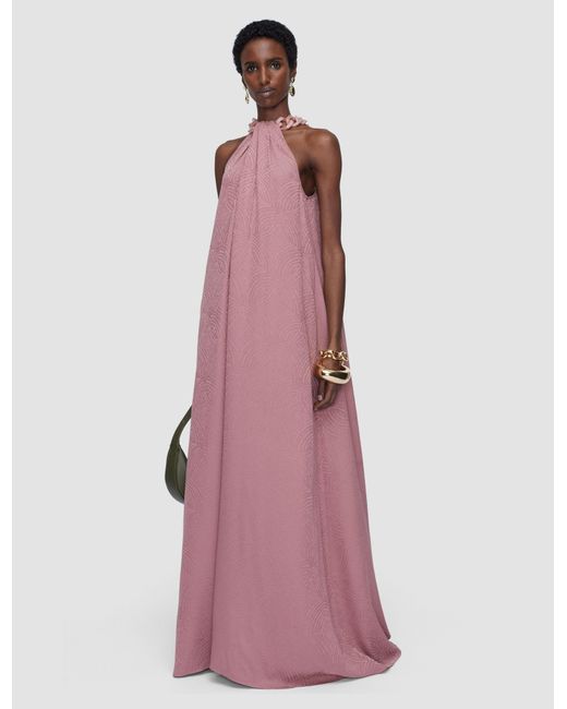 Joseph White Parc Jacquard Silk Dress