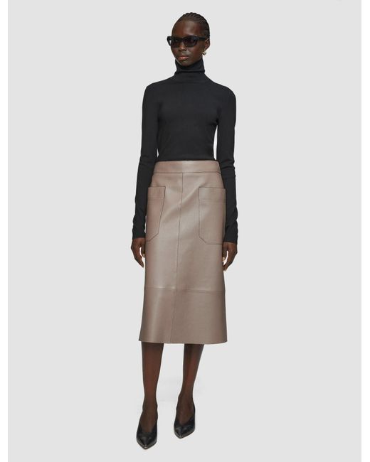 Joseph Natural Blomfield Nappa Leather Skirt
