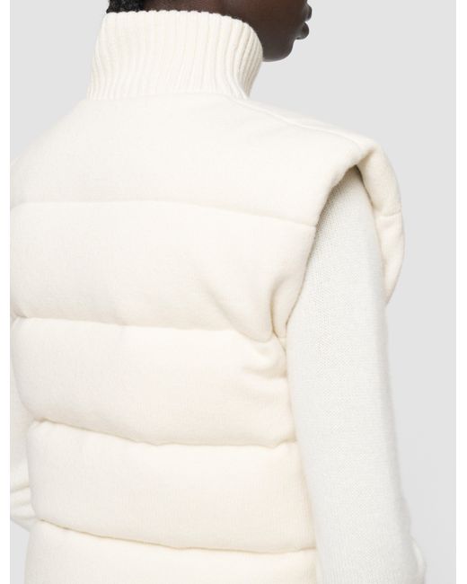 Joseph White Knitted Down Puffer Gilet
