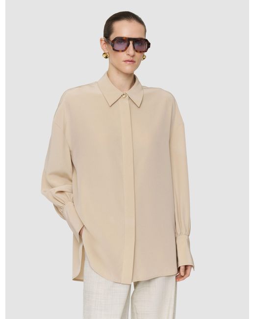 Joseph Natural Camilia Satin Twill Blouse
