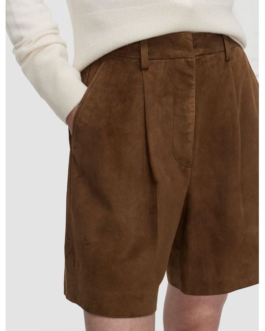 Joseph Natural Suze Light Suede Shorts