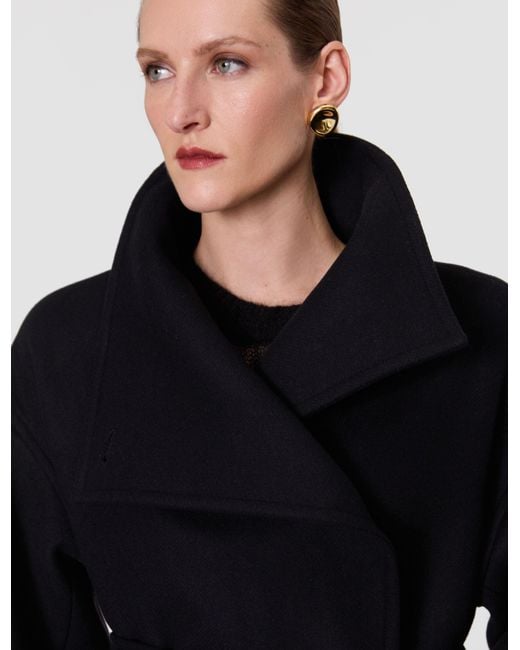 Joseph Black Fiore Wool Blend Coat