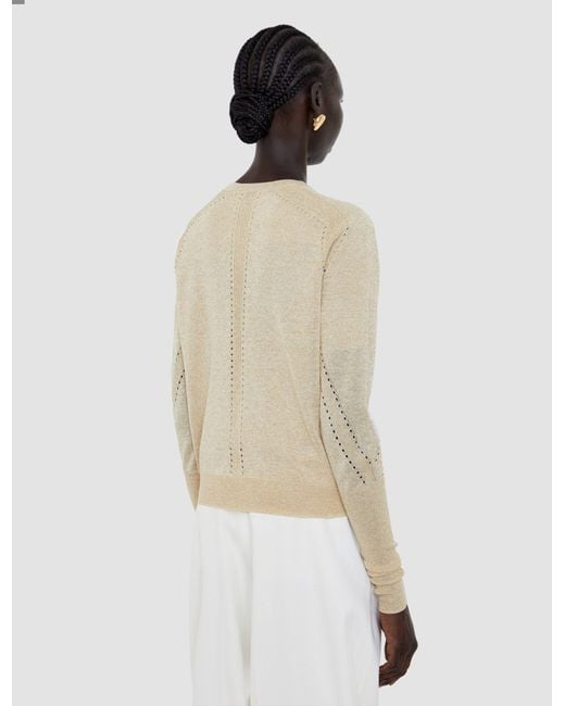 Joseph White Tasse Lurex Knit Cardigan