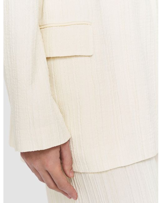 Joseph Natural Amelot Pleat Jacquard Jacket