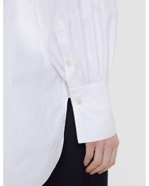 Joseph White Ferrus Tuxedo Cotton Shirt