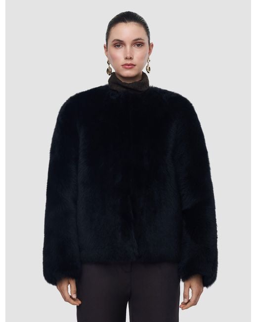 Joseph Black Gomez Long Haired Shearling Jacket