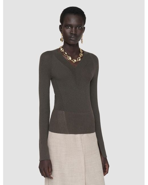 Joseph Natural Harti Linen Blend Knit Top