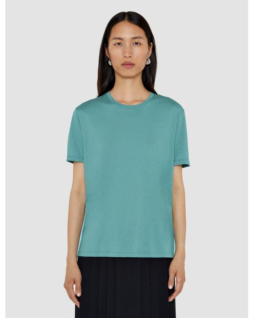 Joseph Blue Cotton Silk Jersey T-Shirt