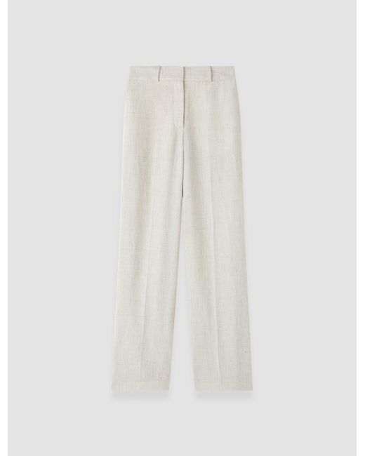 Joseph White Arven Textured Cotton Linen Trousers