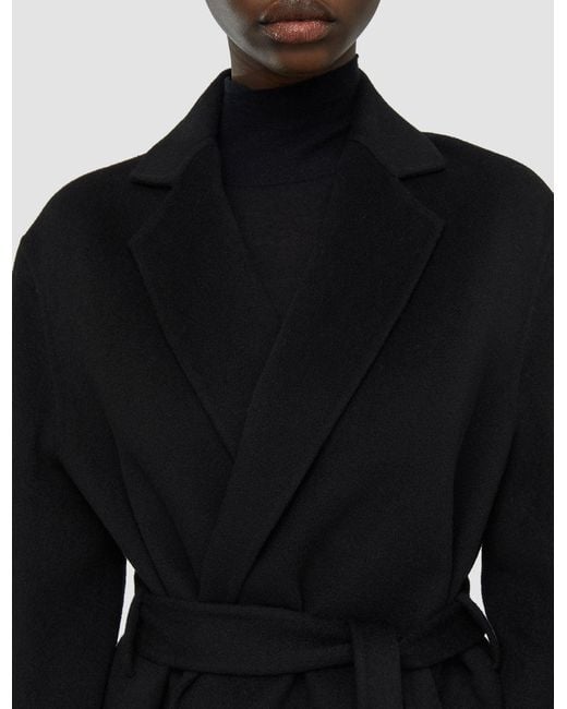 Joseph Black Double Face Cashmere Cenda Coat
