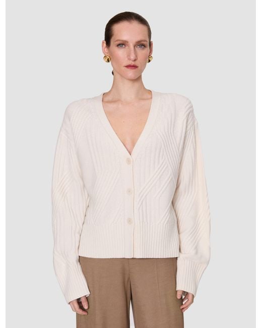 Joseph White Aristea Soft Wool Rib Cardigan