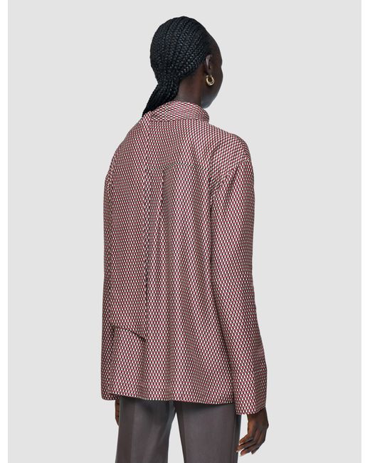 Joseph Brown Adele Printed Silk Blend Blouse
