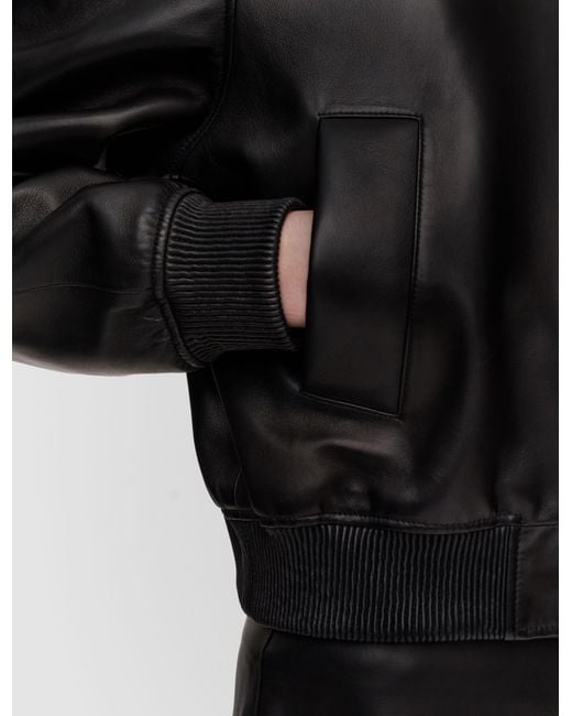 Joseph Black Quinn Soft Nappa Leather Jacket