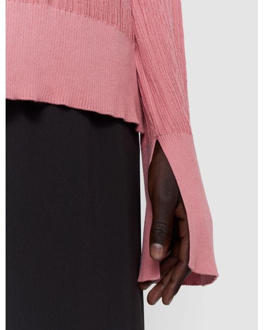 Pull Jardin En Côte Coton Soie Joseph en coloris Pink