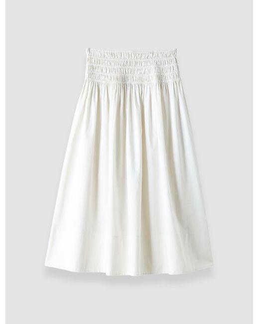 Joseph White Leonie Cotton Sateen Skirt