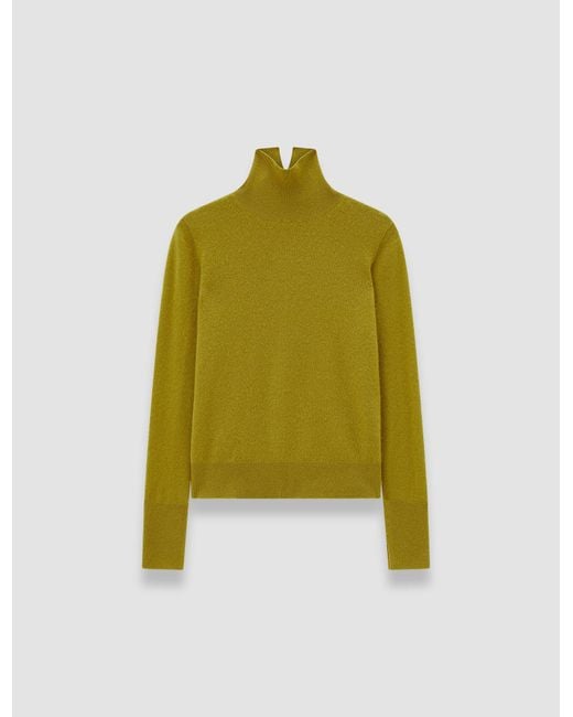 Joseph Green Light Pure Cashmere High Neck Jumper